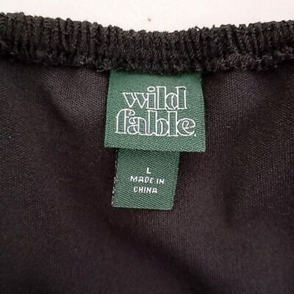 Wild Fable Mini Dress Size L Black Ruffle Sleeveless Womens - Picture 2 of 11